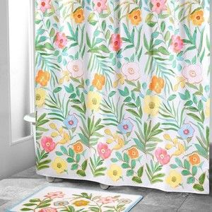 Lauren Alexander LA Design Sarasota Fabric Shower Curtain 72" x 72" Floral